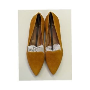 Lucah Mustard Suede Leather Loafers